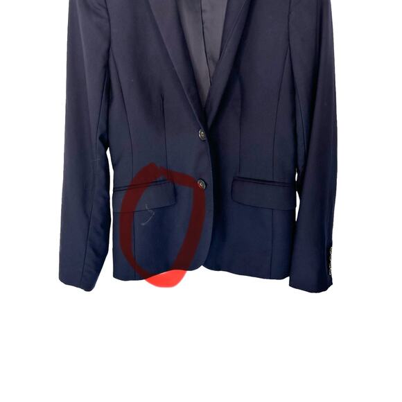 J.Crew Super 120s Navy Blue Wool Blazer Size 4 Office Career Work Business - Picture 4 of 10
